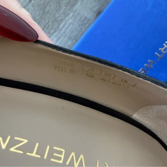 STUART WEITZMAN Black Suede STUART POWER PUMP 85 - Picture 6 of 10